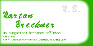 marton breckner business card